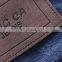 Fashion denim PU leather labels