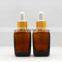 Wholesale empty amber attar perfume essential oil glass bottle with dropper 10ml 15ml 30ml