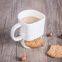 White Ceramic biscuit mug with the handle