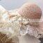 Children's summer sunscreen straw hat, breathable lace sunshade, ladies baby princess outing sunscreen beach hat