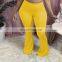2020 High Quality Women Autumn New Sexy Casual Trousers Tight Big Flared Stacked Pants
