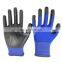 13 Gauge Zebra Stripe Green Nitrile Dip Hand Gloves for Industry