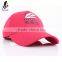 Organic cotton and polyester pink baseball cap custom