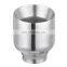 2.5'' Inlet 4'' Outlet Double Wall Exhaust System Tip Muffler Universal Car Stainless Steel Tail Tube Round Slant Cut Silencer