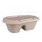 850ml 2 compartment Bagasse Container Pack of 500 Burrito Bowl with Lid