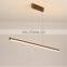 Wholesale Minimalist Long Strip Aluminum Pendant Light Modern Hanging Lamp For Home