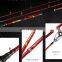 Amazon 1.8m 2.1m 2.4m Portable 3 Sections Carbon Red Spinning Boat Fishing Rod