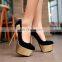 wholesale women shoes high heel colored fashion platform heel sandals (also available in small sizes)