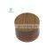 Kitchen Container Acacia Wood Round Divided Spice Box with Swivel Magnet Cover with 2 Compartments