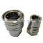 high quality non-valve stainless steel hydraulic quick coupling for Building Equipment