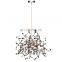Modern Stainless Steel Chandelier Living Room Creative LED Pendant Light Gold/Chrome Dinning Room Tree Branch Ceiling Lamps