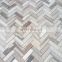 New Fashion decoration Customizable Palissandro Marble Herringbone Mosaic Made in Turkey Wholesale Price CEM-P-MOS-69-16