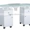 beauty salon furniture nail table with glass top