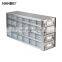 Upright medical refrigerator freezer rack for 2 inch cryoboxes
