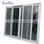 Waterproof triple glass soundproof windows aluminium frame frame glass sliding doors with fly screen