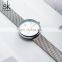 SHENGKE Decent Women SK Watch K0105L  Business Style OL Handwatch Geometric Design Sliver Ultra Wristwatches