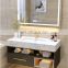 Luxury bathroom vanity cabinets bathroom sinks cabinet set with LED mirror
