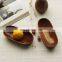 Hot Sale Boat Shape Wooden Salad Bowl