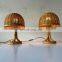 Unique Wicker and Rattan Mushroom Table Lamp Design Pair of Night Lamps Vietnam Manufacturer