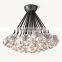 Luxury American Decorative Brass Celling Lights BOULE DE CRISTAL CLEAR GLASS GRAND SCONCE for Hotel
