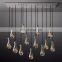 Modern Minimalist Creative Line RAIN Rectangular Glass Chandelier Ceiling Living Room Bedroom Dining Decorative Chandelier