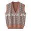 High Quality Women's Fall Casual Cashmere Vest Sleeveless Pullover with V-Neck Embroidered Logo Knitted Woolen Outer Wear