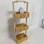 Living Room Kitchen Home Office Wood Shower Corner Shelf  Bamboo Towel Rack Storage Shelf Wooden Bamboo Bathroom Shelf