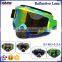 BJ-MG-013A Manufacturer Adult Reflective Brazil Frame Racing Motocross Goggles Roll Off
