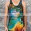 polyester/cotton tank tops/100% polyester material tank tops,elaste mateial tank tops