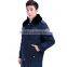 Security guard winter thick warm keeping fleece royal blue coat jacket uniform