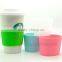 Eco-friendly silicone sleeve for coffee cup , heat resistant and anti-slip cup sleeve