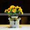 Decorative items table mini ceramic flower pots with green plant
