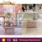 stainless steel base hotel dining table crystal frame golden banquet table