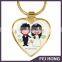Wholesale Personalized sweet love heart wedding picture printing Keychain