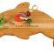 100% Bamboo Dolphin Shape Bamboo Cutting And Serving Animal Shaped Cutting Board