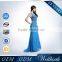 Blue Color One Piece Real Sample Crystal Beaded Tall Tube Women Sexy Maxi Bandage Dress