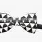 Printed Black And White Checked Design Polyester Bow Tie
