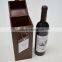 High quality luxury square leather red wine box with buckle