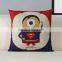 Decorative Amusing Cartoon Characters Linen Seat Cushion Cover