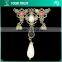 White Drop Pearl Diamond Metal Wedding Vintage Decorative Brooches