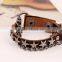 Punk Cool Men Womens Wide Genuine Leather Belt Bracelet Cuff Wristband Bangle
