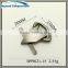 Plain shoes buckle neutral style brush gun metal plated with iron fixing legs