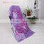 OEM design your own logo romantic purple color cotton towel bag