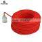 Red Cloth Covered Round Electrical Cord Vintage Fabric Braid Wire