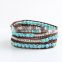 Pure natural turquoise bracelets lady national wind string Multilayer collocation is pure manual