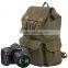 Canvas Backpack Digital Leather Camera Bag