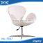 Leisure Reclining Swivel Fabric Swan Chair