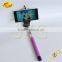 Factory Supply Selfie Stick with Cable Colorful Smartphone 7 Setments Selfie Stick Extendable Monopod on Stock