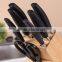 8 pcs forged pom handle kitchen knife set with wooden block