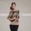 ladies' round neck dolman sleeve pullover intarsia knitted sweater